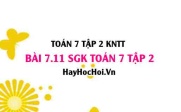 Bài 7.11 SGK Toán 7 tập 2 Kết nối tri thức